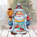 Santa with Cardinals Handcrafted Christmas Figurine - G. DeBrekht - Christmas Santa Snowman Decor - 533421