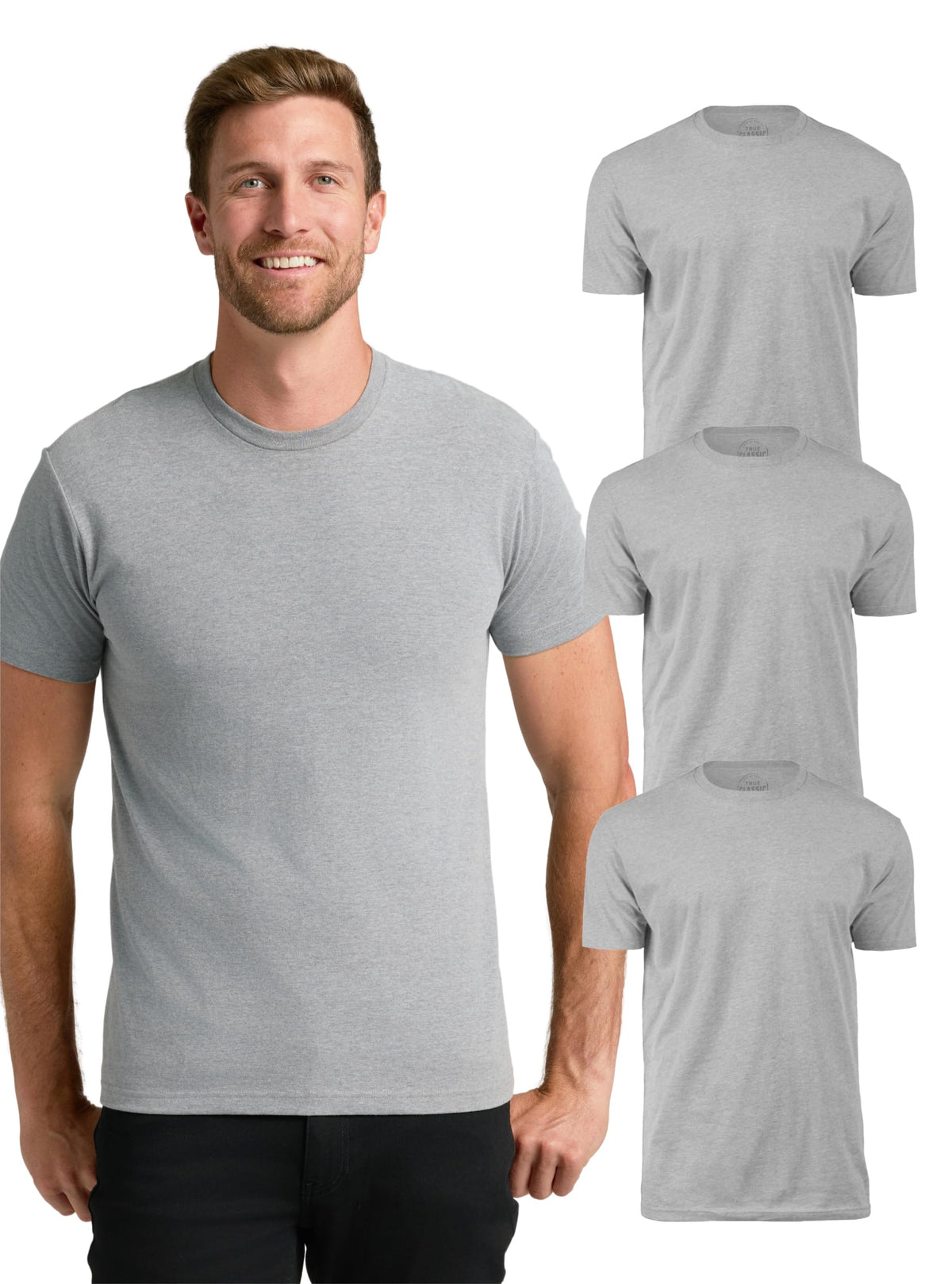 True Classic Mens T-Shirts – Short Sleeve Crew Neck