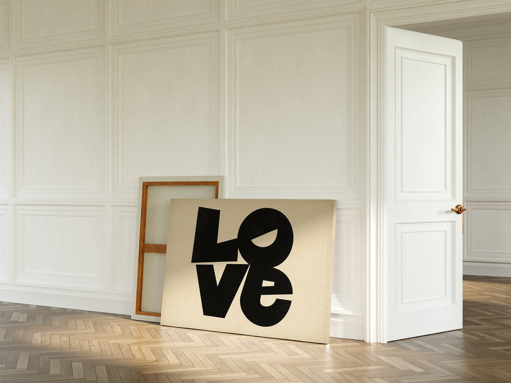 LOVE Modern Block Typography Print