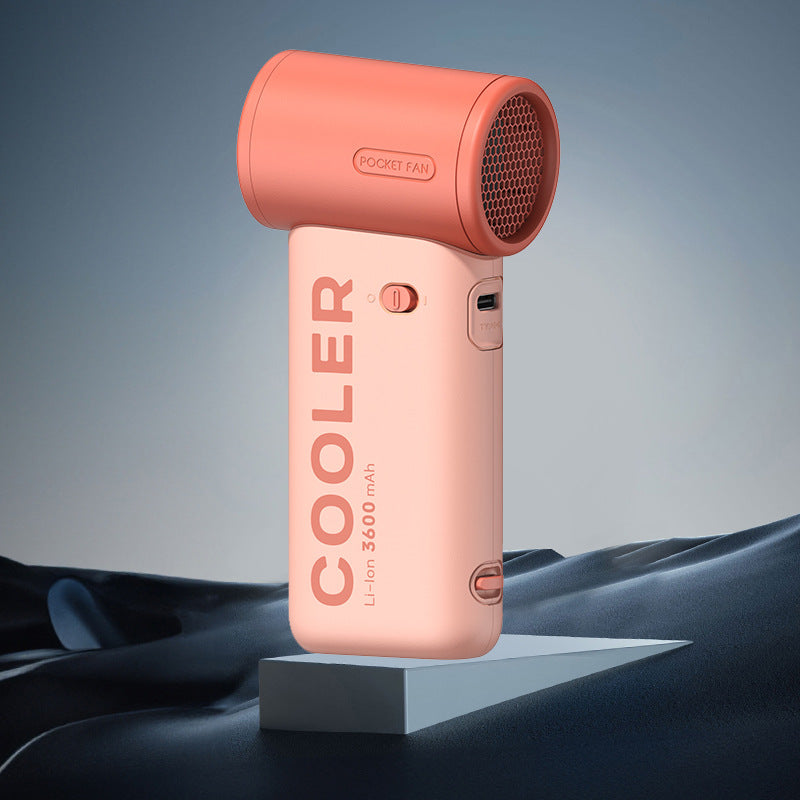 Bladeless Turbine Handheld Fan — 4000mAh, Stepless Speed