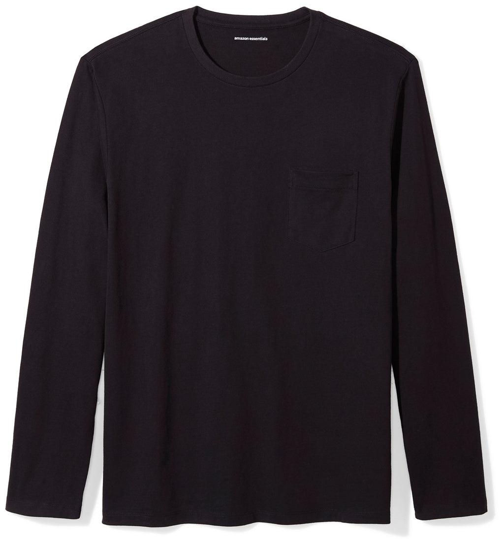 Amazon Essentials Men's Regular-Fit Crewneck Long-Sleeve T-Shirt, Casual Cotton Jersey