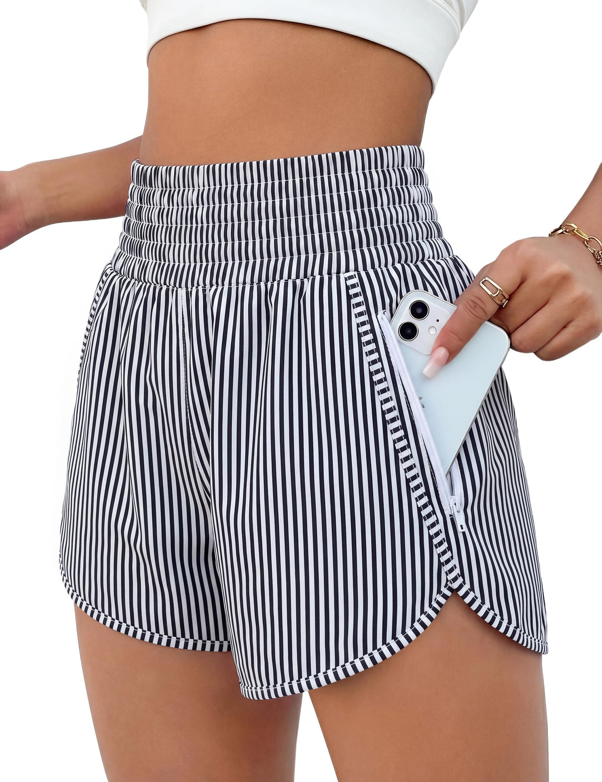 BMJL 2.5" Athletic Shorts for Women Comfy High Waisted Short with Pocket