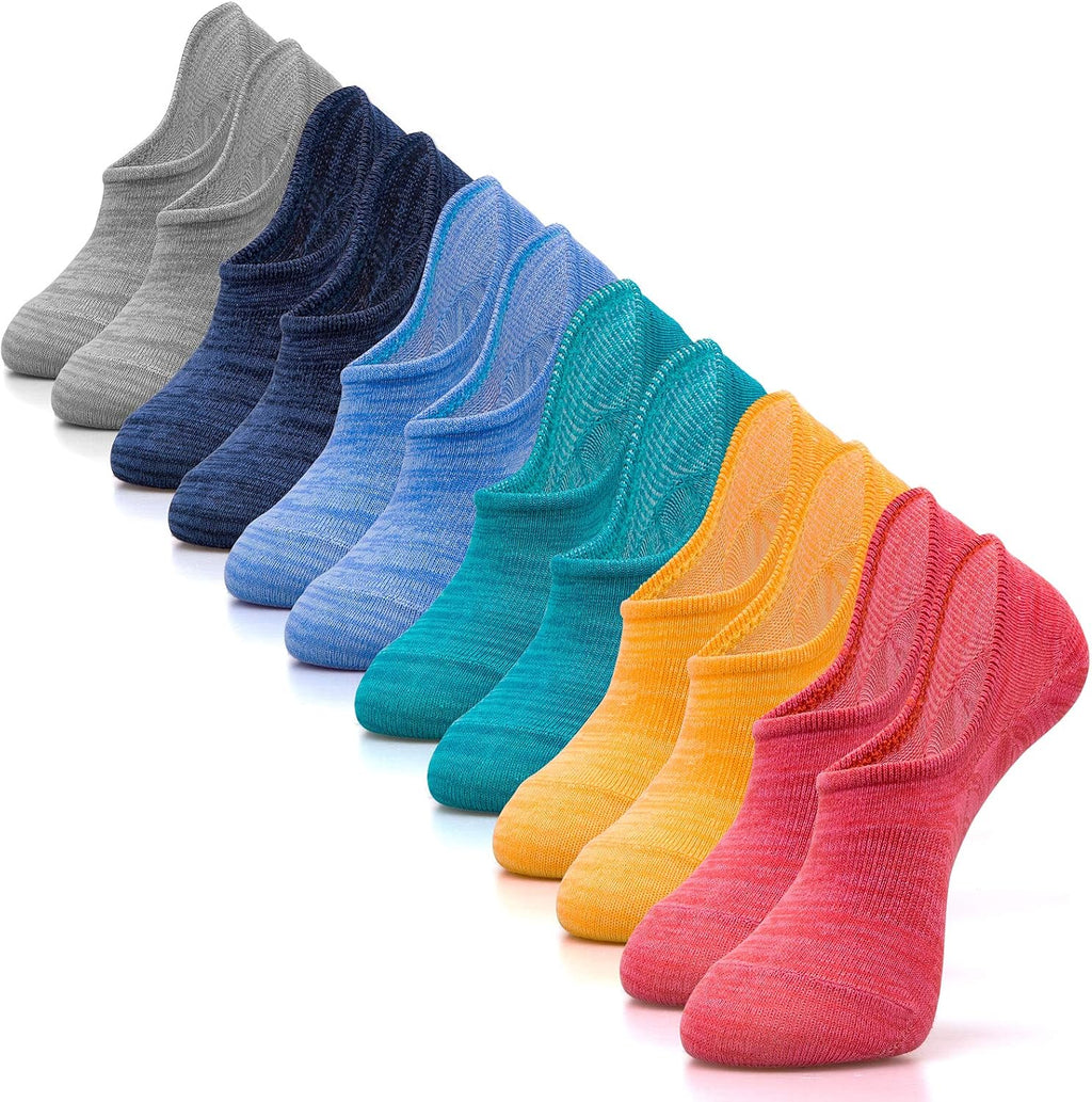 IDEGG Women & Men No Show Low Cut Anti‑Slip Casual Sports Running Socks