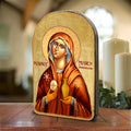 Maria Magdalena Icon - Handcrafted Wooden Gold Plated Religious Wall Art Decor - Inspirational Icon Decor - 86014-2