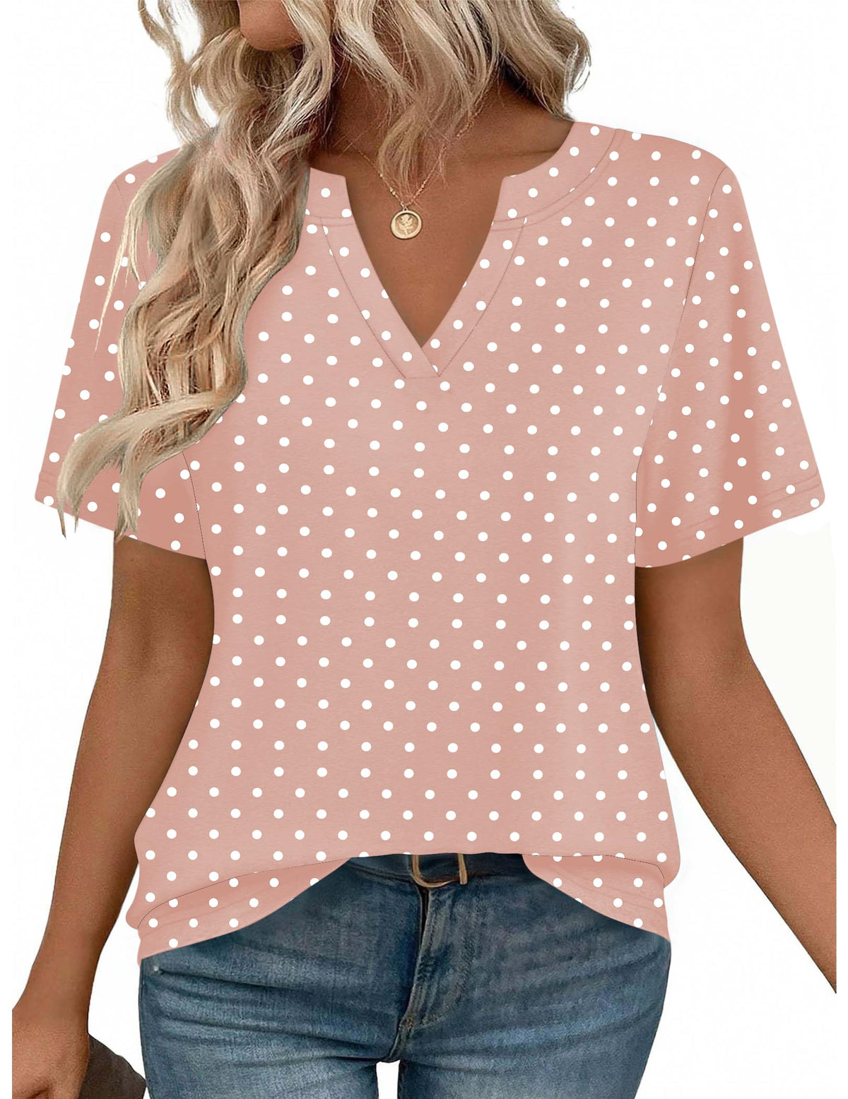 Zeagoo Womens Tops Short Sleeve V Neck Tee Shirts Cute Dressy Casual