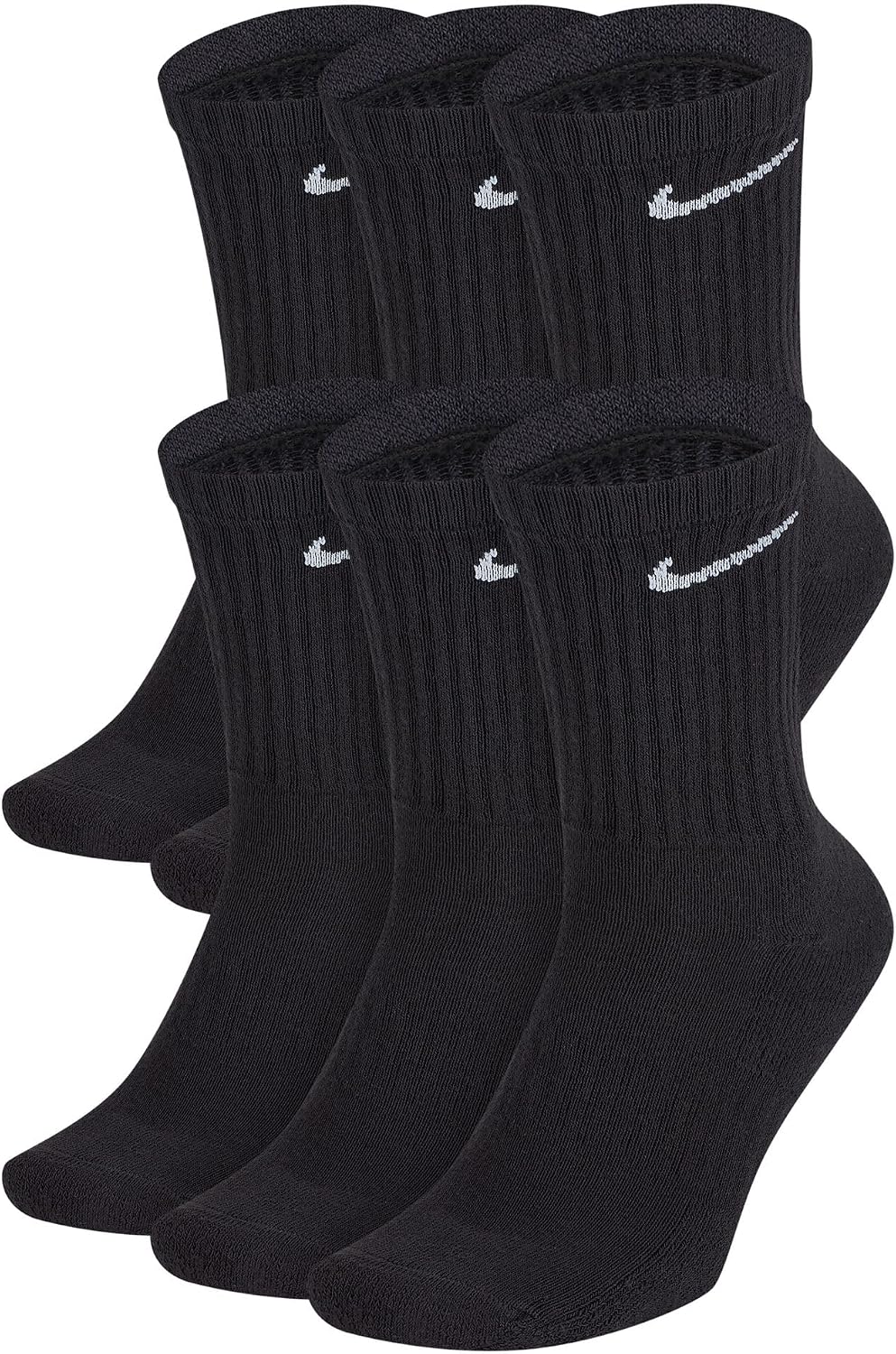 Nike Adult Everyday Cushioned Training Crew Socks (6-Packs) | Mens & Womens