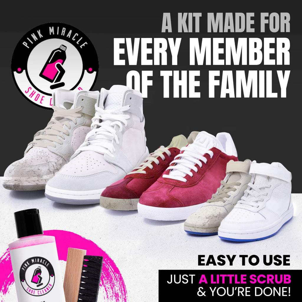 Shoe Cleaner Kit for Sneakers, Leather, Suede, Canvas & Washable Fabrics