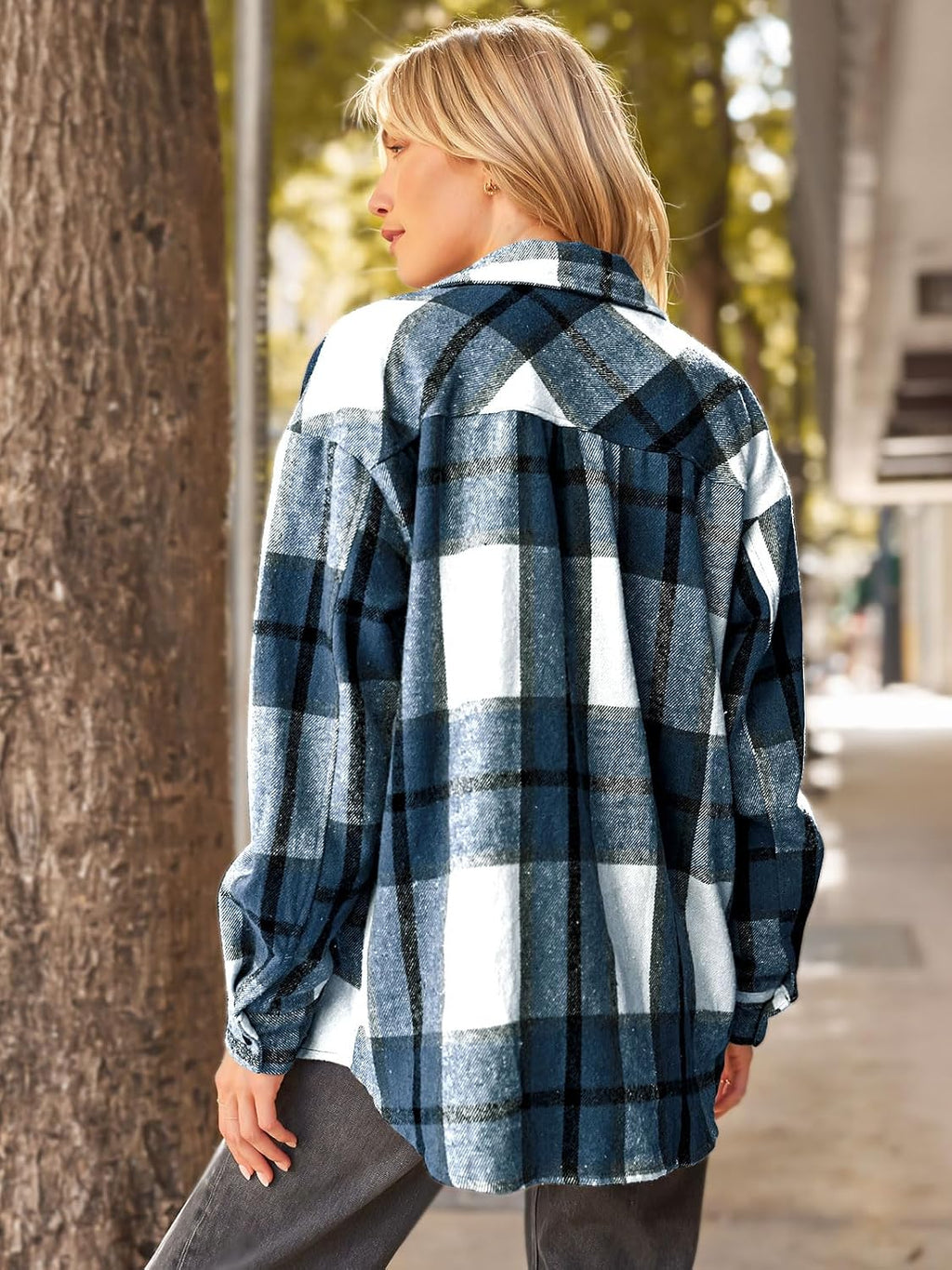 AUTOMET Shackets for Women Plaid Flannel Shirts