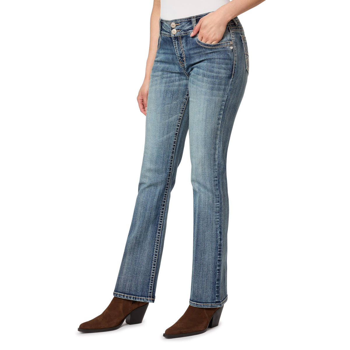 WallFlower Luscious Curvy Bootcut Jeans for Women, Sizes 0-24