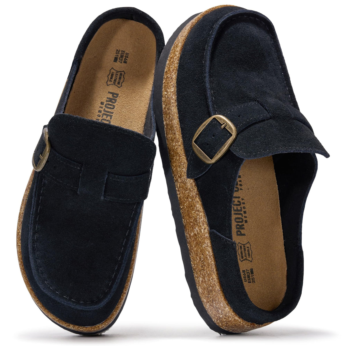 Project Cloud 100% Genuine Leather Moccasin Clogs for Women Fall Shoes