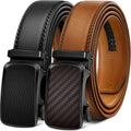 BULLIANT Men's Ratchet Leather Belt Trimmable 2Pack 1 3/8"-Gift Boxed