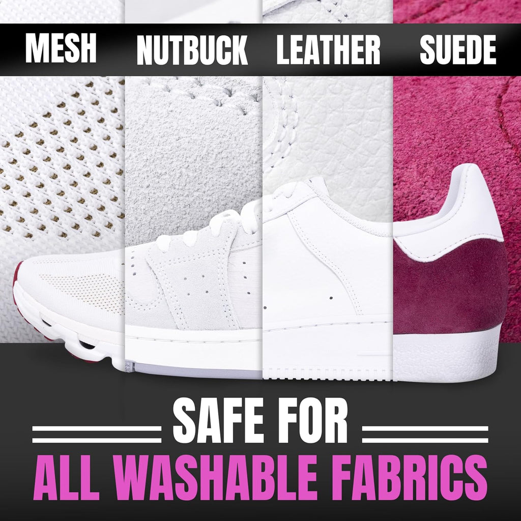 Shoe Cleaner Kit for Sneakers, Leather, Suede, Canvas & Washable Fabrics