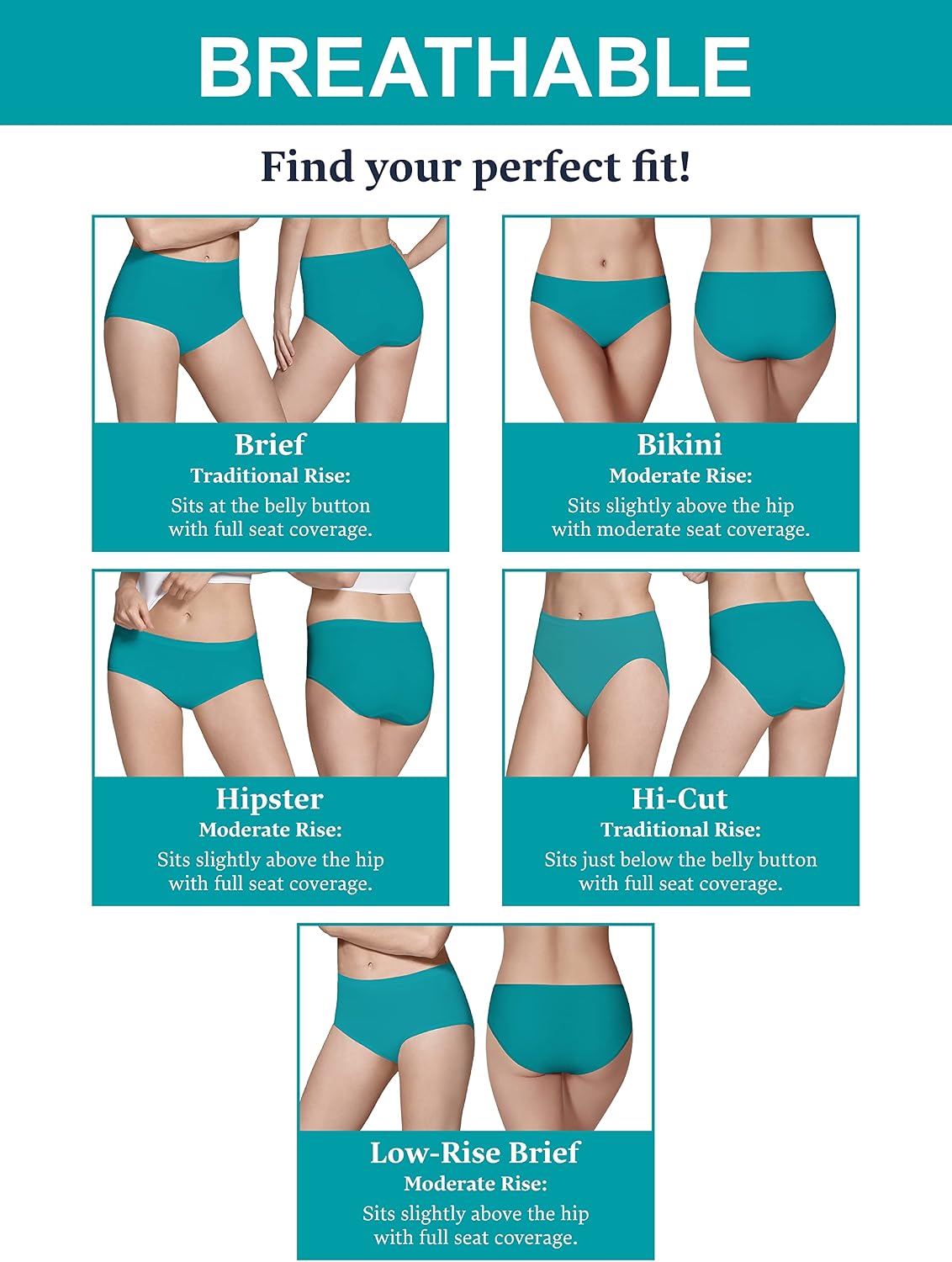 Fruit of the Loom womens Breathable Underwear, Moisture Wicking Keeps You Cool & Comfortable, Available in Plus Size