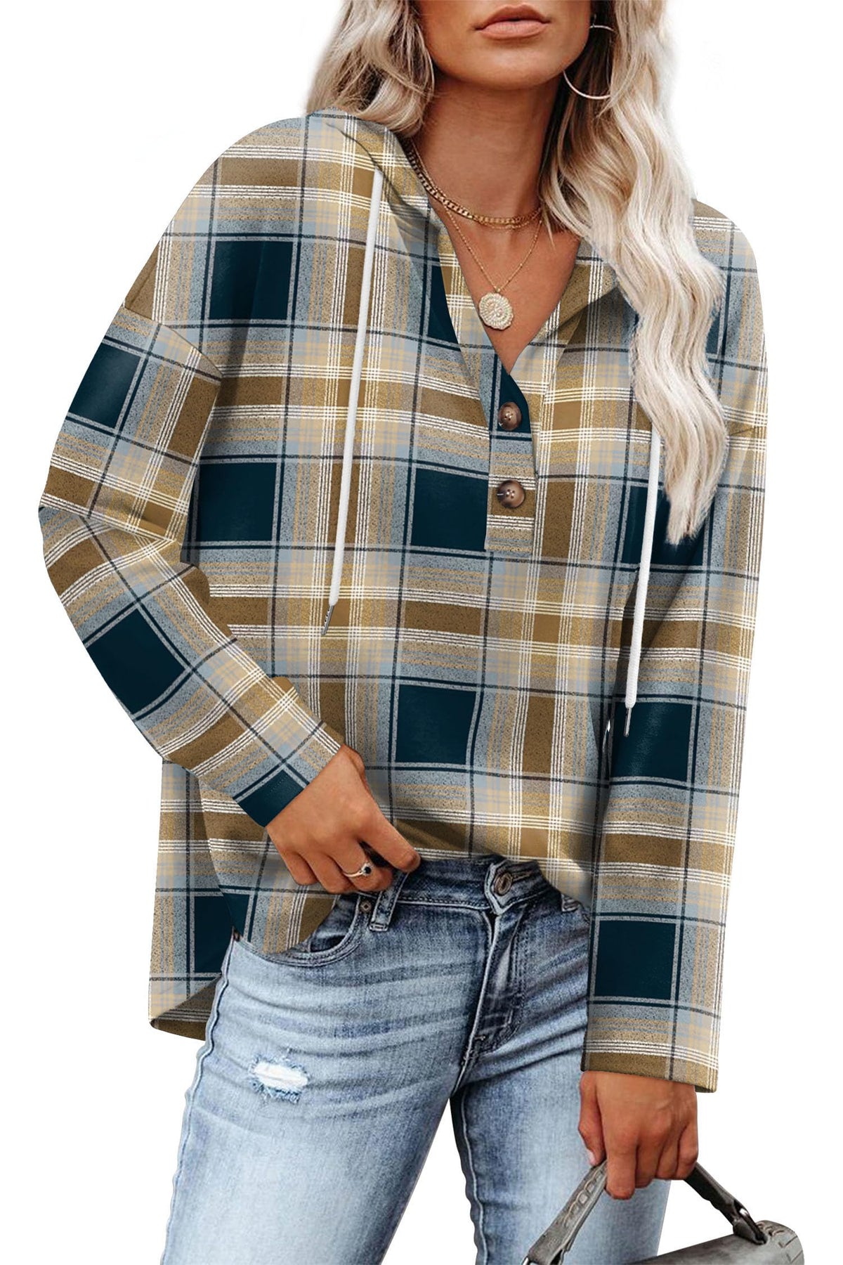 RUMIA Womens Tops V Neck Sweatshirt for Women Pullover Fall Outfits Loose