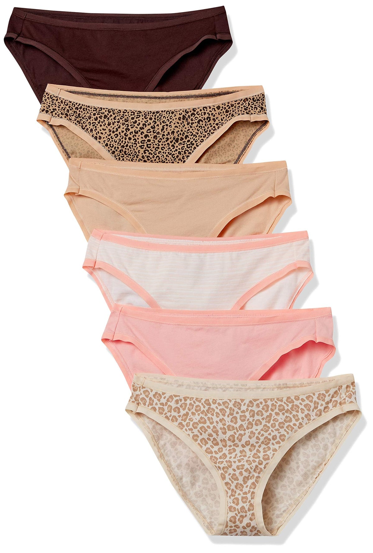 Amazon Essentials Women's Cotton Spandex Bikini Brief Underwear (Available in Plus Size)