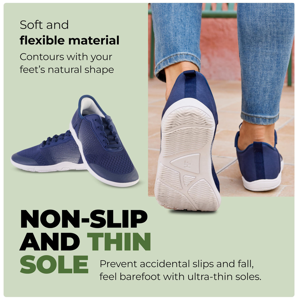 Hike Footwear HF Stride Barefoot Slip On Shoes for Women Men, Wide Toe Box