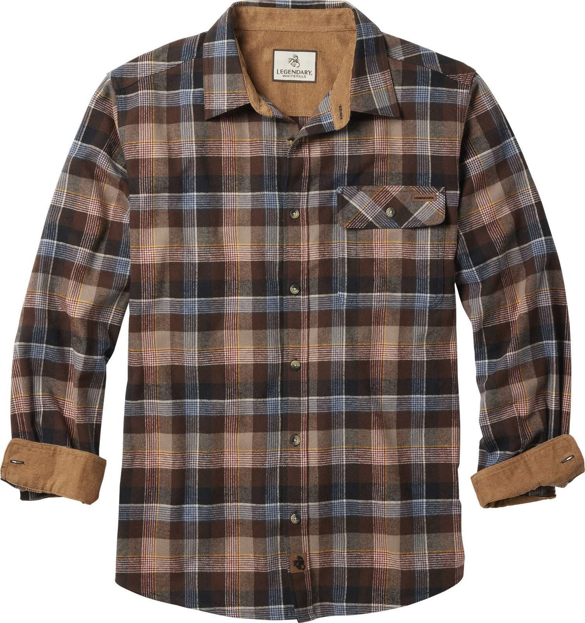 Legendary Whitetails Mens Flannel Long Sleeve Button Down 100% Cotton Shirt