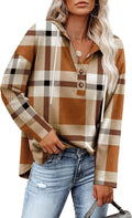 RUMIA Womens Tops V Neck Sweatshirt for Women Pullover Fall Outfits Loose