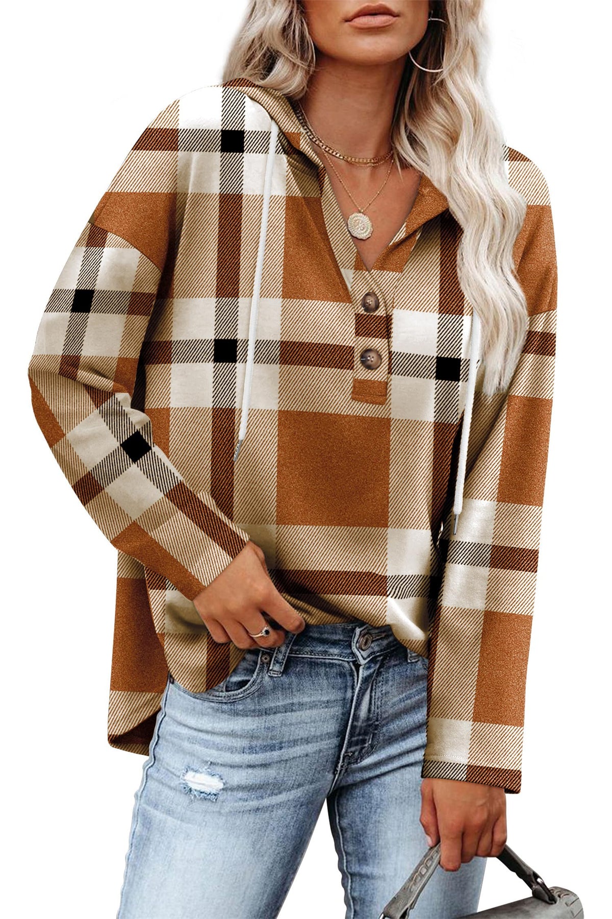 RUMIA Womens Tops V Neck Sweatshirt for Women Pullover Fall Outfits Loose