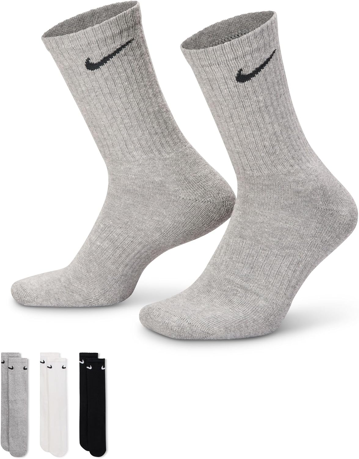 Nike Adult Everyday Cushioned Training Crew Socks (6-Packs) | Mens & Womens