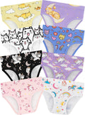 Girls Underwear, Soft Cotton Tagless Breathable Panties, 8-Pack, 18M-12Y