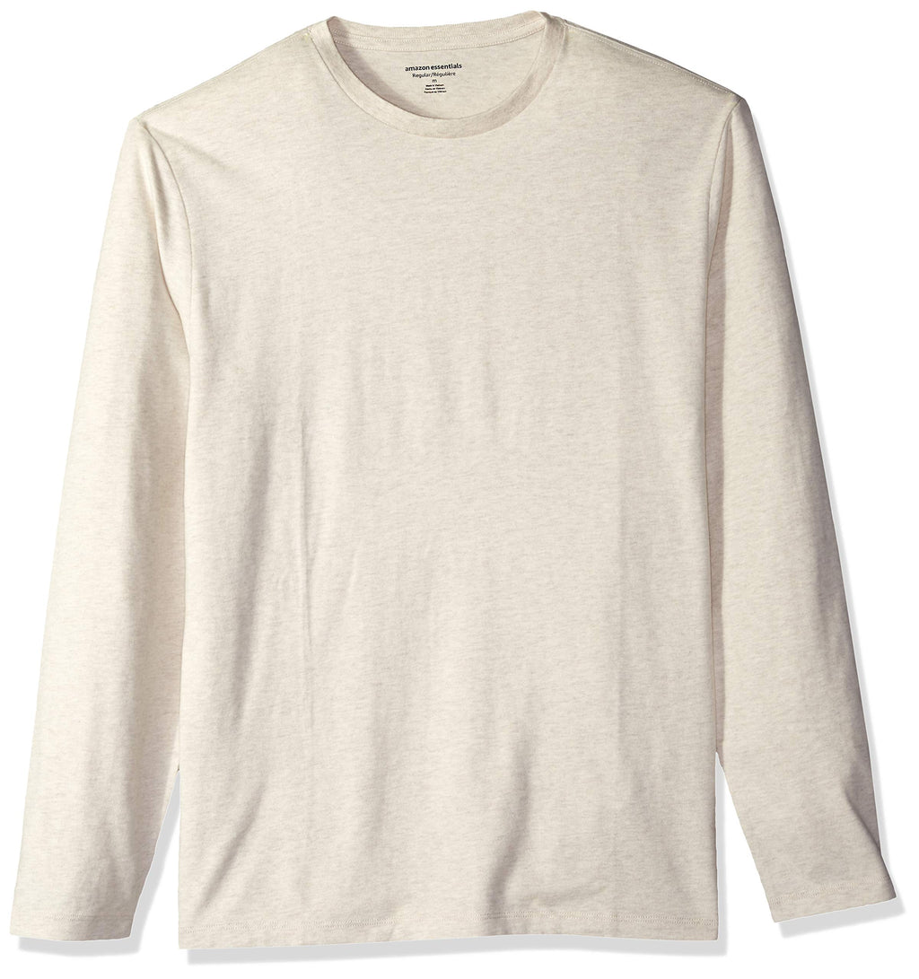 Amazon Essentials Men's Regular-Fit Crewneck Long-Sleeve T-Shirt, Casual Cotton Jersey
