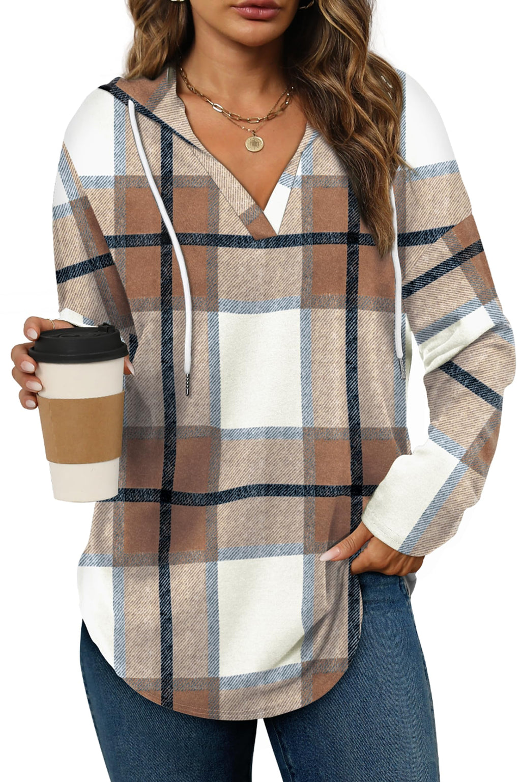 Bofell Womens Fashion Tops Hoodies for Women Pullover Oversized Sweatshirts Long SLeeve Shirts Loose Fit
