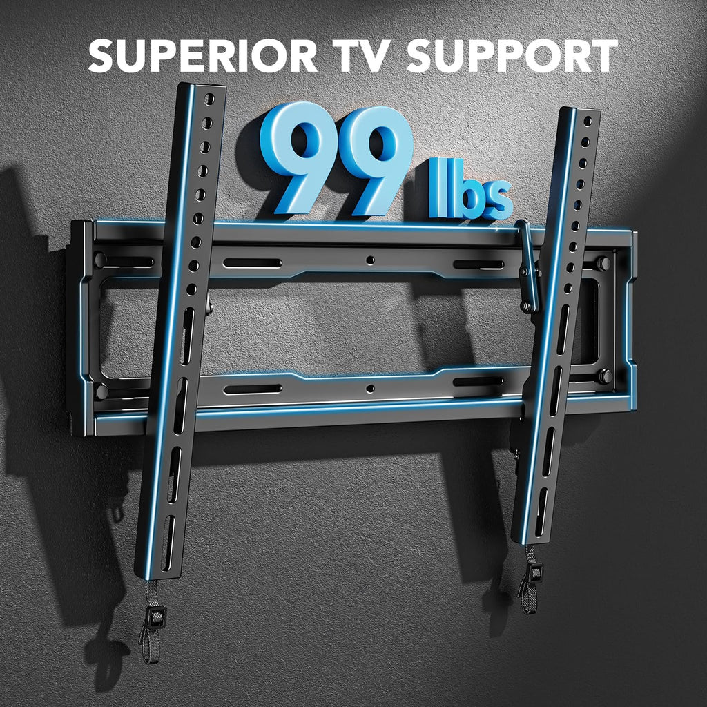 Pipishell TV Wall Mount for 26-74 inch LED LCD OLED 4K TVs up to 99lbs, Full Motion TV Mount Bracket Articulating Swivel Extension Tilting Leveling Max VESA 400x400mm, Fits 12/16 Inch Wood Studs