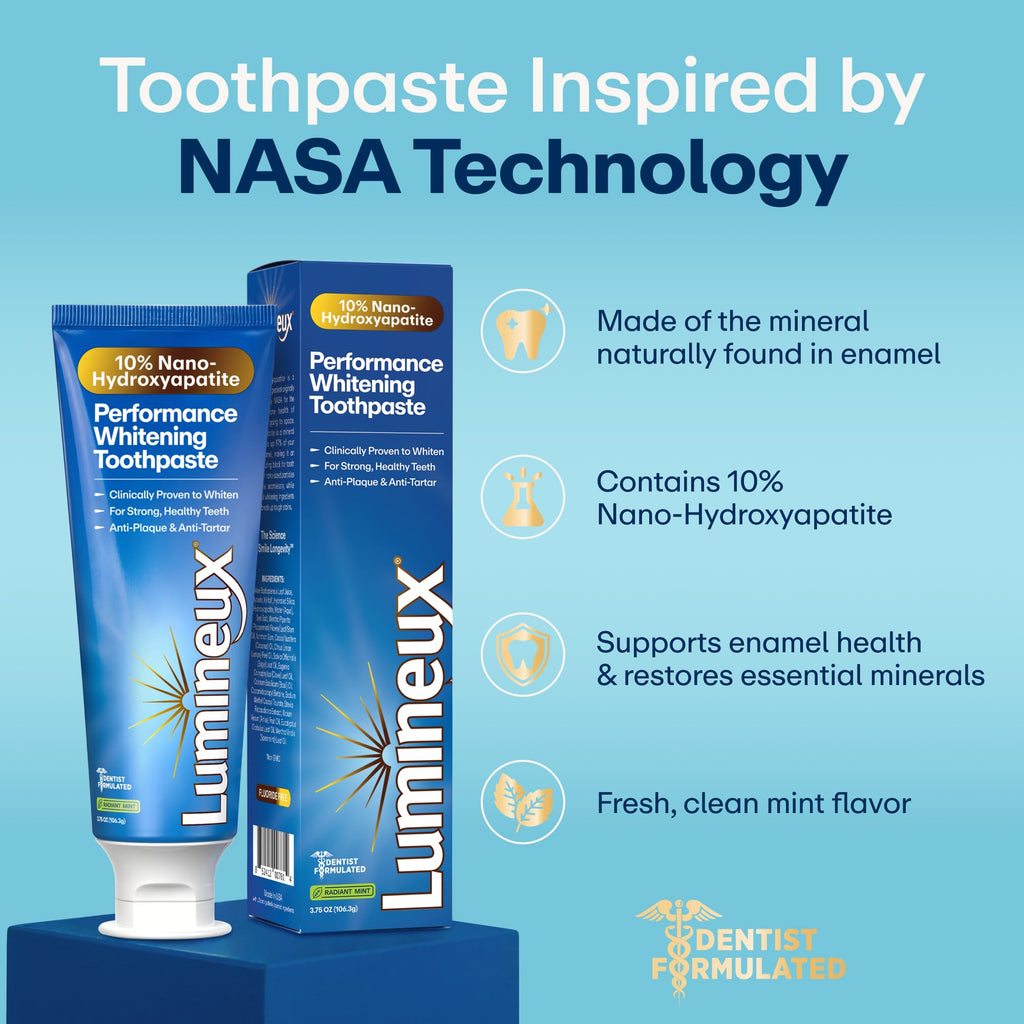 Lumineux 10% Nano Hydroxyapatite Whitening Toothpaste, 3.75 oz, 2 Pack