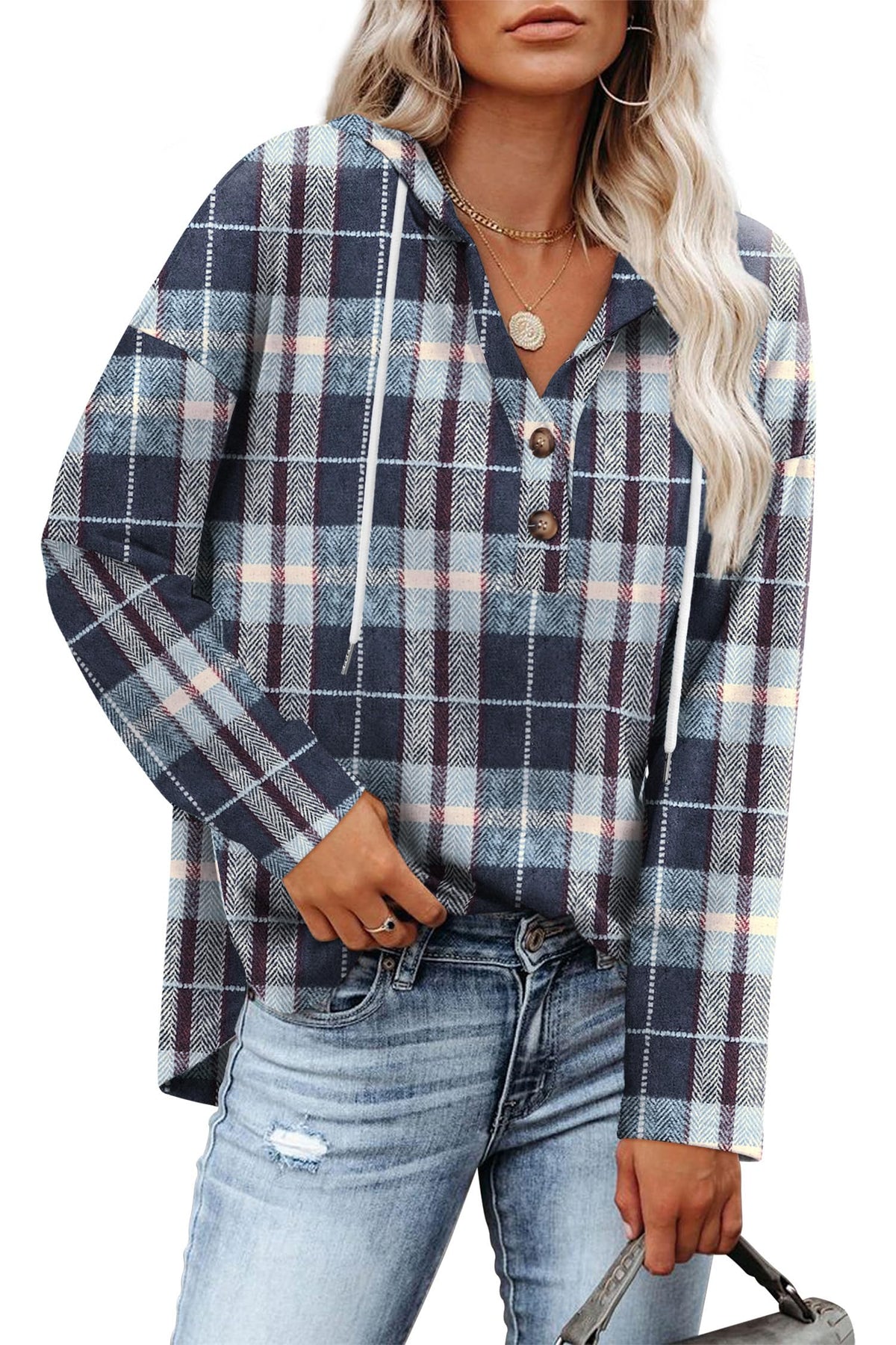 RUMIA Womens Tops V Neck Sweatshirt for Women Pullover Fall Outfits Loose