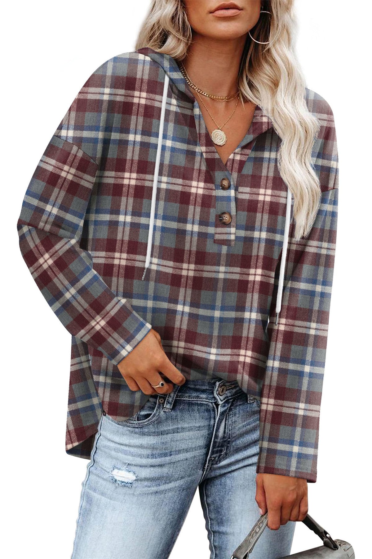 RUMIA Womens Tops V Neck Sweatshirt for Women Pullover Fall Outfits Loose