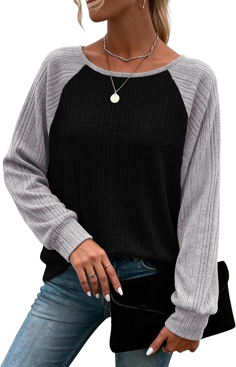 Long Sleeve Shirts for Women Tunic Tops Pullover Sweaters