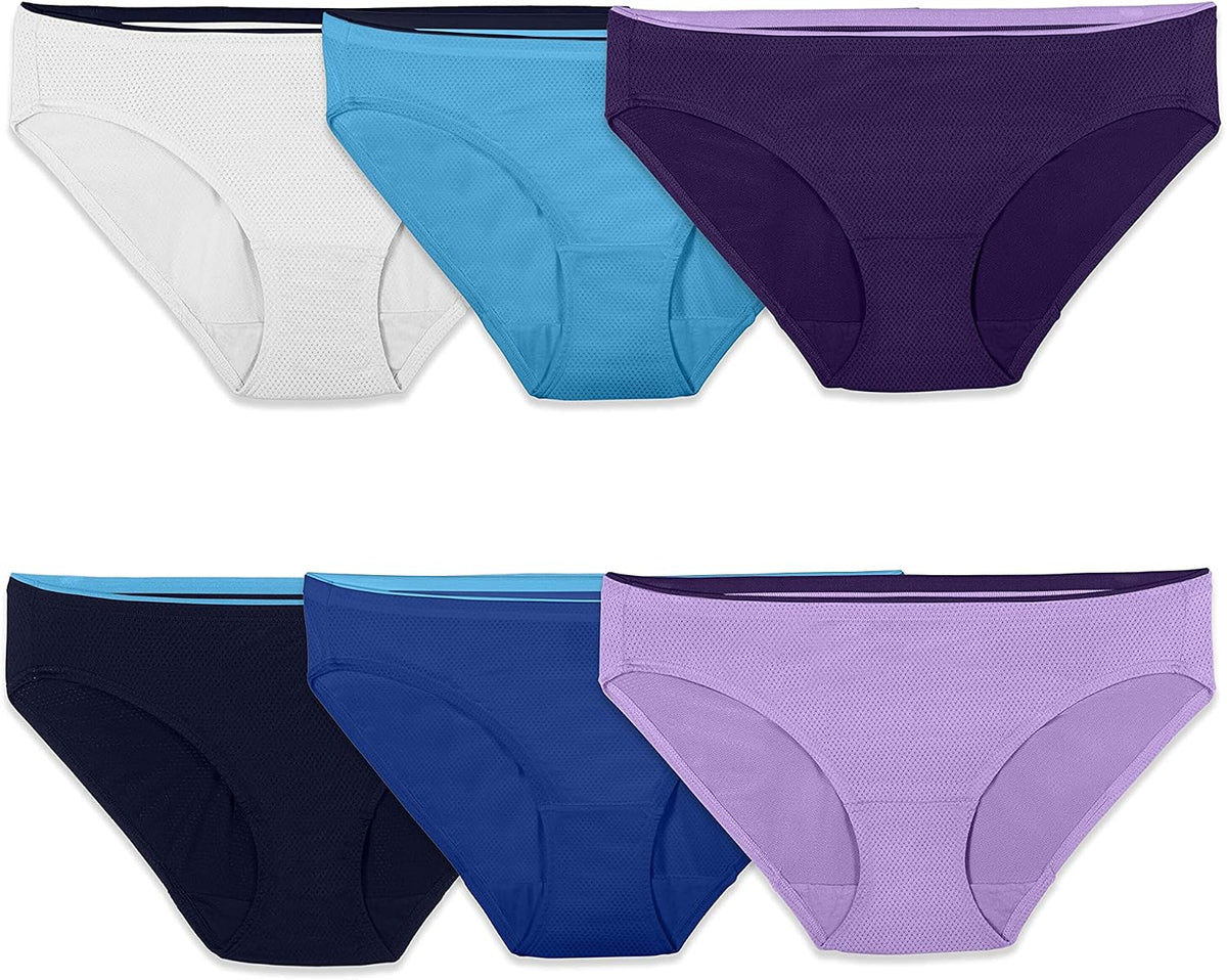 Fruit of the Loom womens Breathable Underwear, Moisture Wicking Keeps You Cool & Comfortable, Available in Plus Size