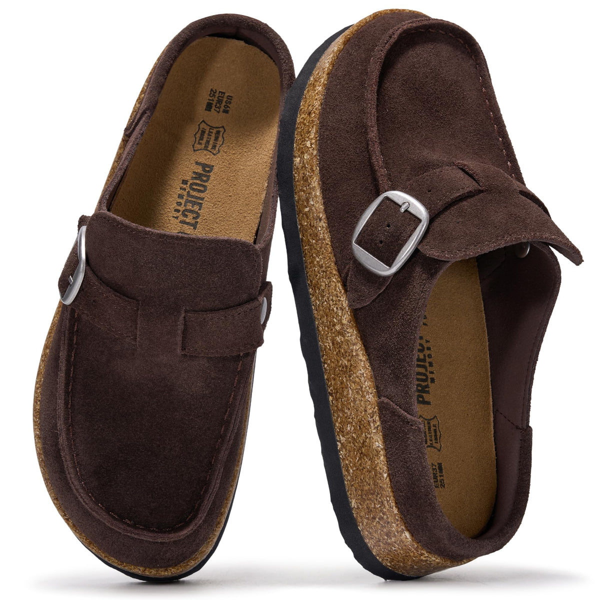 Project Cloud 100% Genuine Leather Moccasin Clogs for Women Fall Shoes