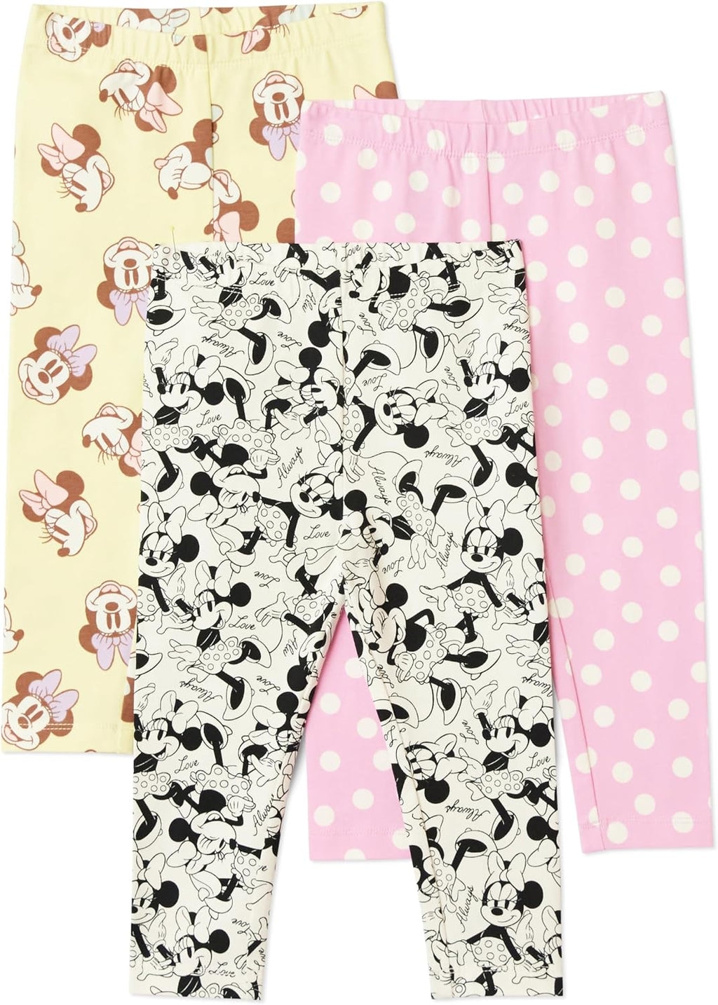 Amazon Essentials Girls' Cotton Stretch Leggings, Multipacks