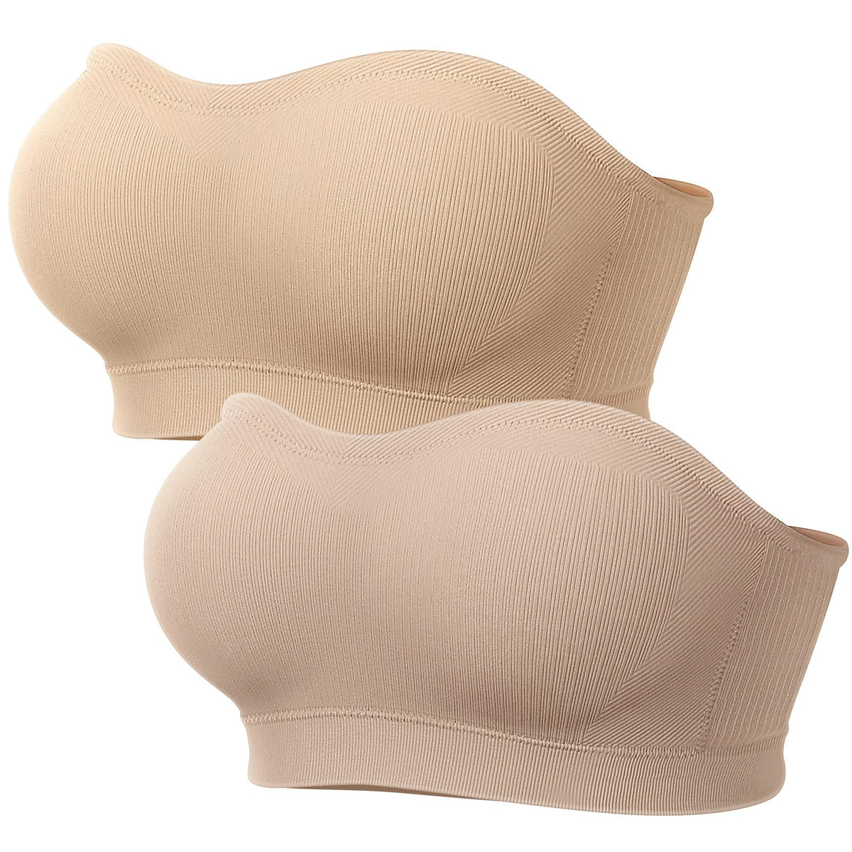 LetsJoli Strapless Bras for Women Push Up Bandeau Wireless Tube Padded Bra