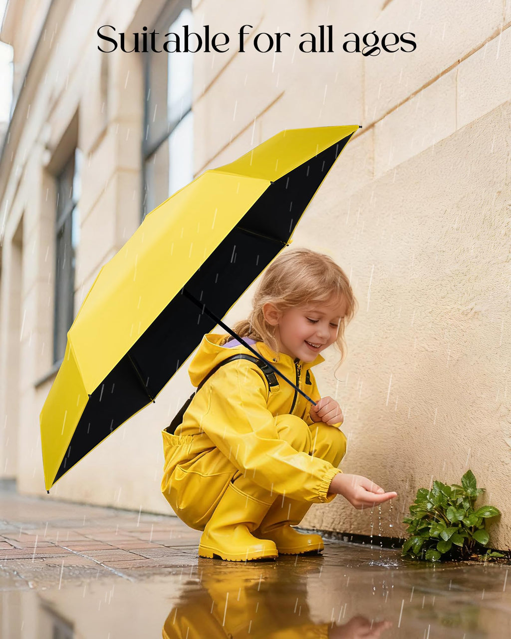Seniny Mini Travel Umbrella with Case, Compact Pocket Size UV Sun & Rain