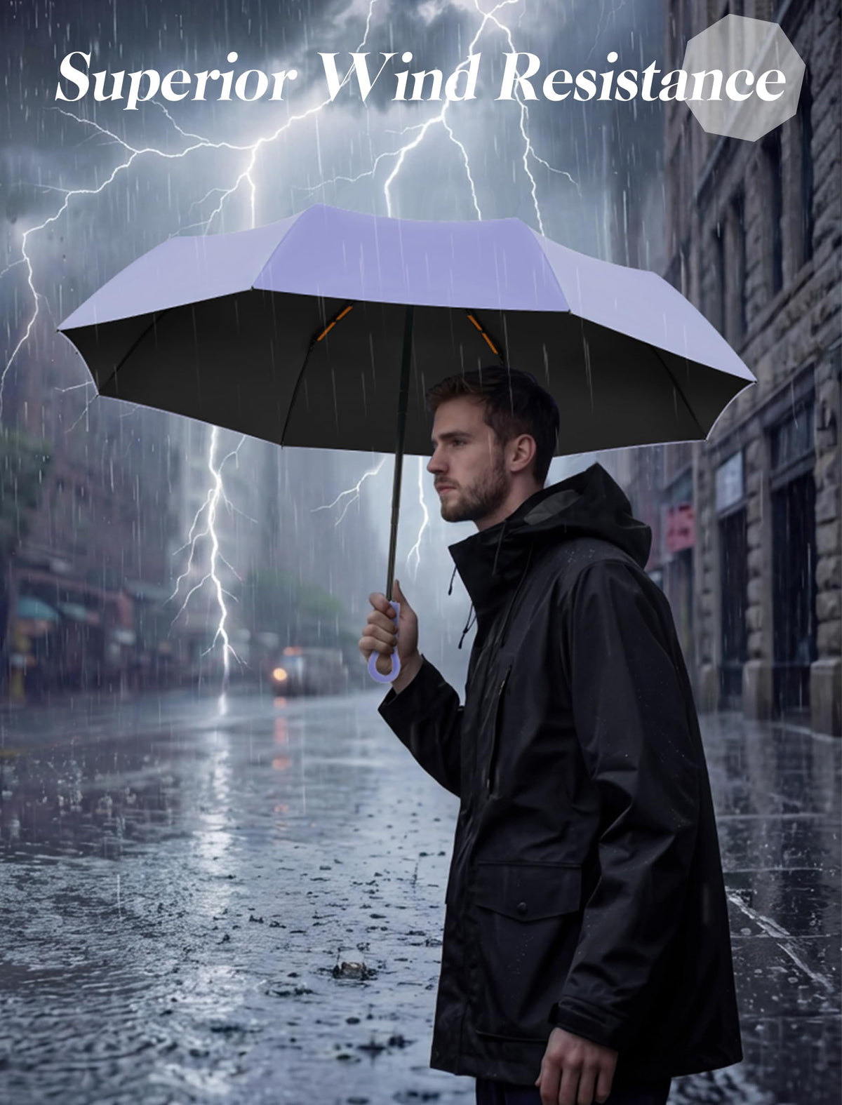 Seniny Windproof Travel Umbrella, Automatic Umbrellas for Rain, Portable & Compact Umbrellas for Backpack, Strong UV for Protection, Folding Small Sun Umbrella for Car, Walking