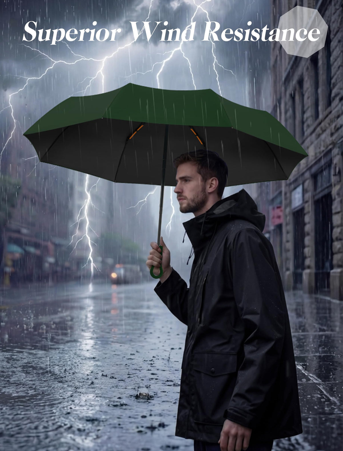 Seniny Windproof Travel Umbrella, Automatic Umbrellas for Rain, Portable & Compact Umbrellas for Backpack, Strong UV for Protection, Folding Small Sun Umbrella for Car, Walking
