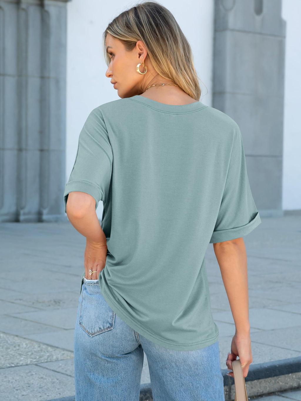 ANRABESS Womens Tops Short Sleeve Oversized T Shirts