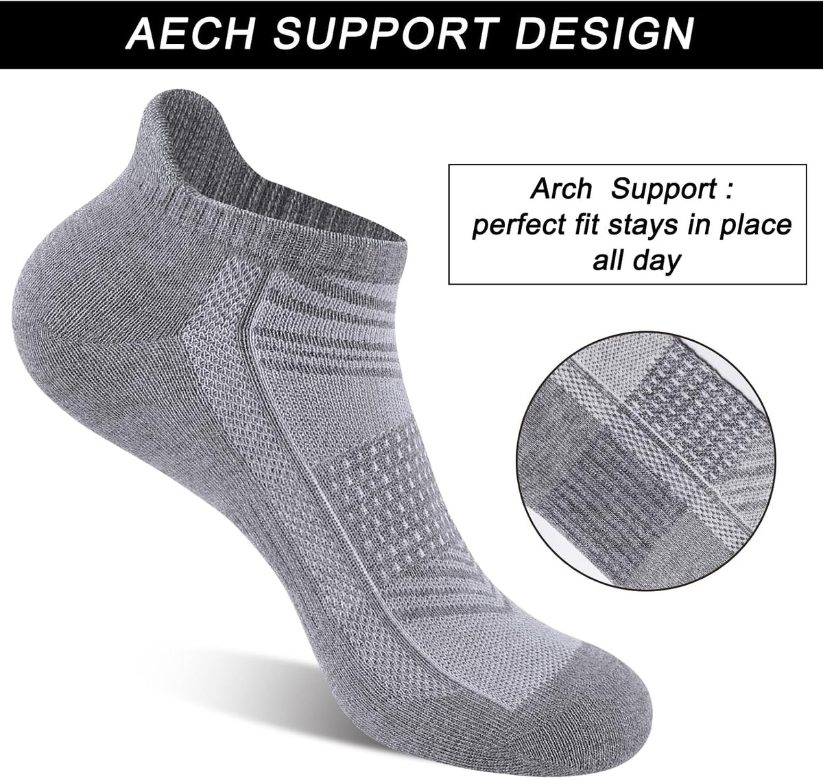 shnn 14 Pairs Mens/Womens Ankle Socks Breathable Casual Low Cut Short Socks for Men/Women with Heel Tab