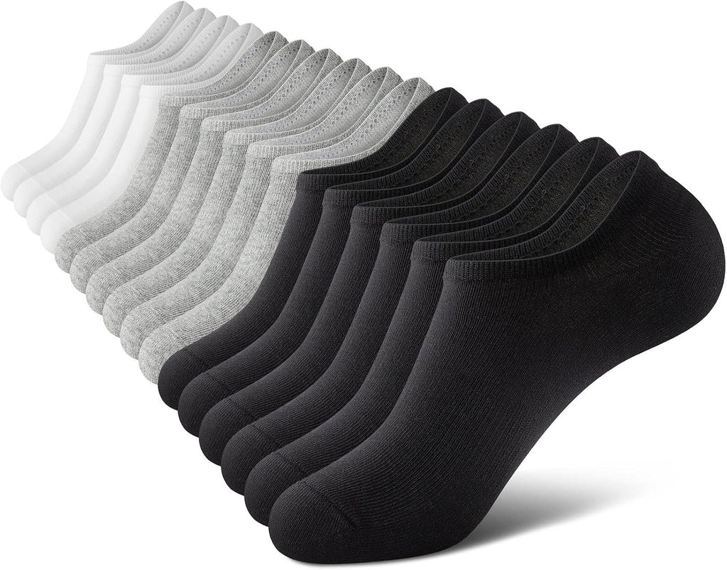 wernies No Show Socks Men, Low Cut Ankle Short Casual Non Slip Socks