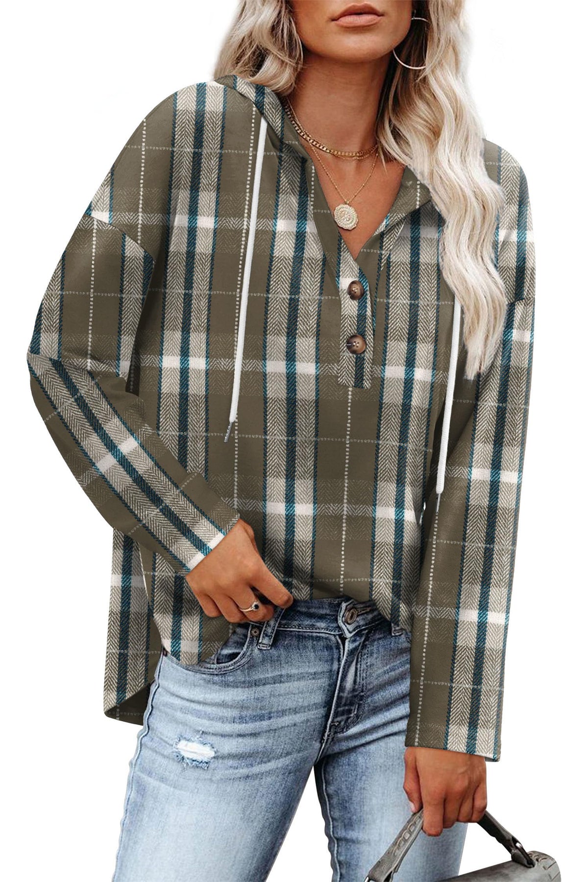 RUMIA Womens Tops V Neck Sweatshirt for Women Pullover Fall Outfits Loose