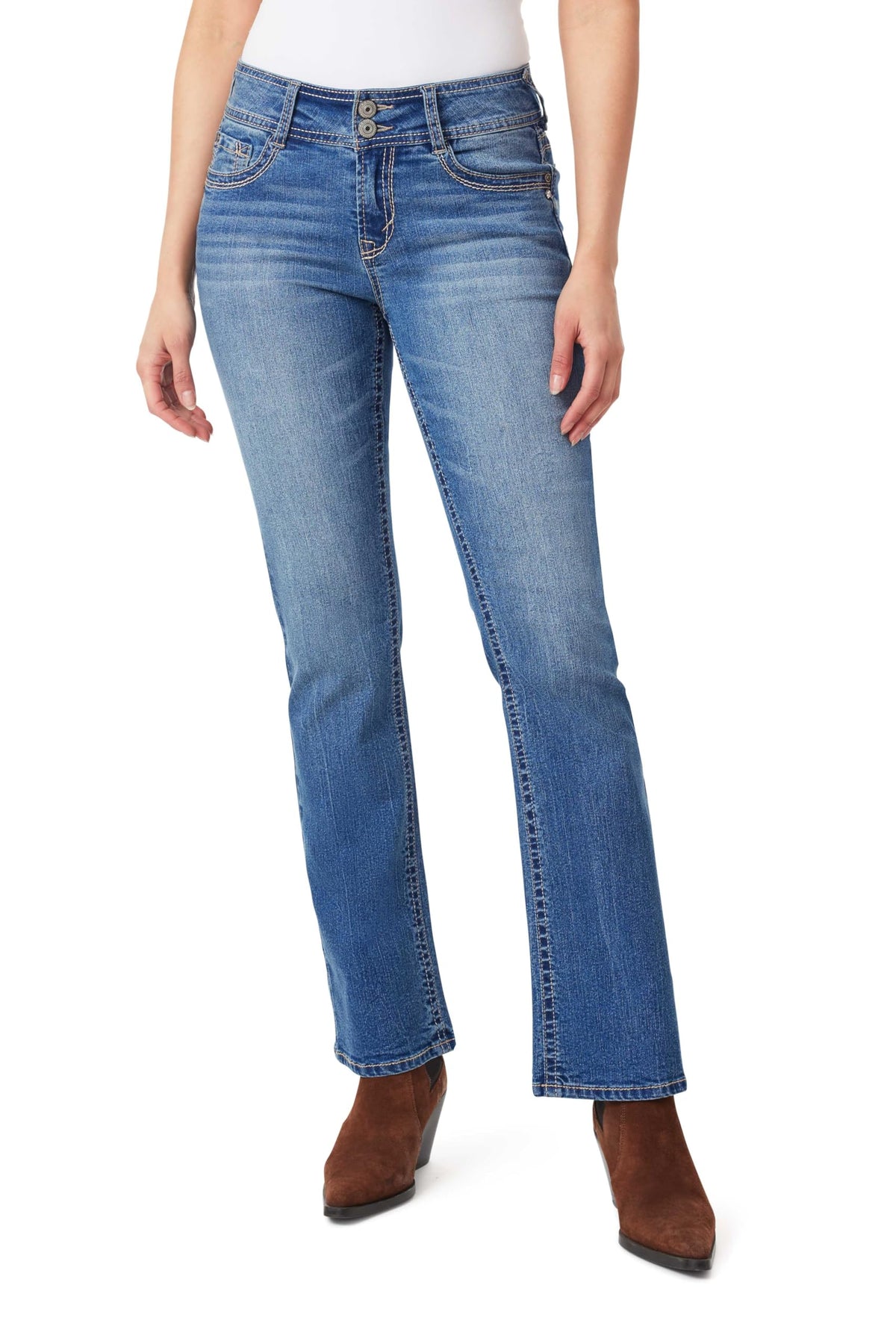 WallFlower Luscious Curvy Bootcut Jeans for Women, Sizes 0-24