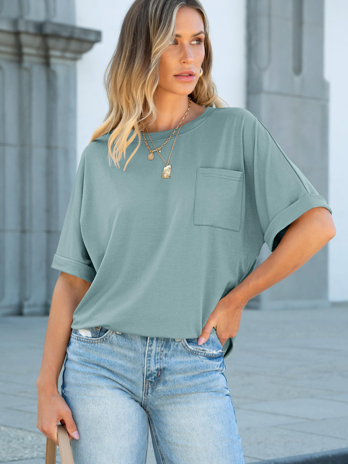 ANRABESS Womens Tops Short Sleeve Oversized T Shirts