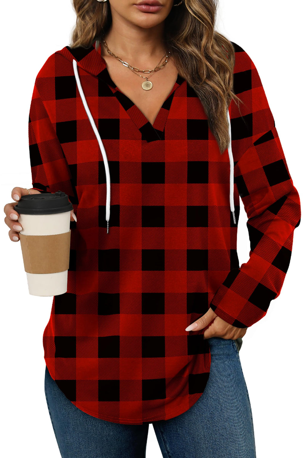 Bofell Womens Fashion Tops Hoodies for Women Pullover Oversized Sweatshirts Long SLeeve Shirts Loose Fit