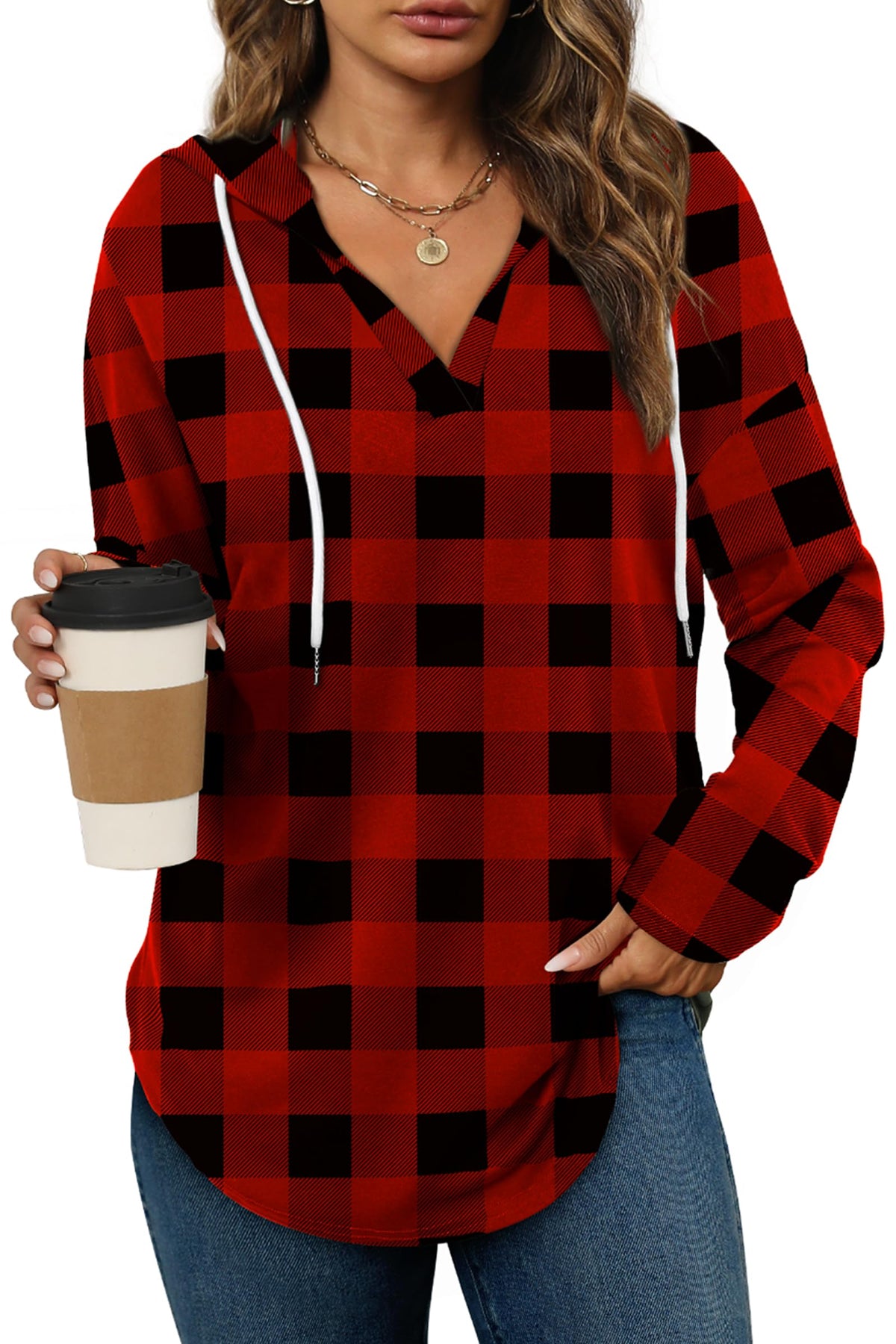 Bofell Womens Fashion Tops Hoodies for Women Pullover Oversized Sweatshirts Long SLeeve Shirts Loose Fit