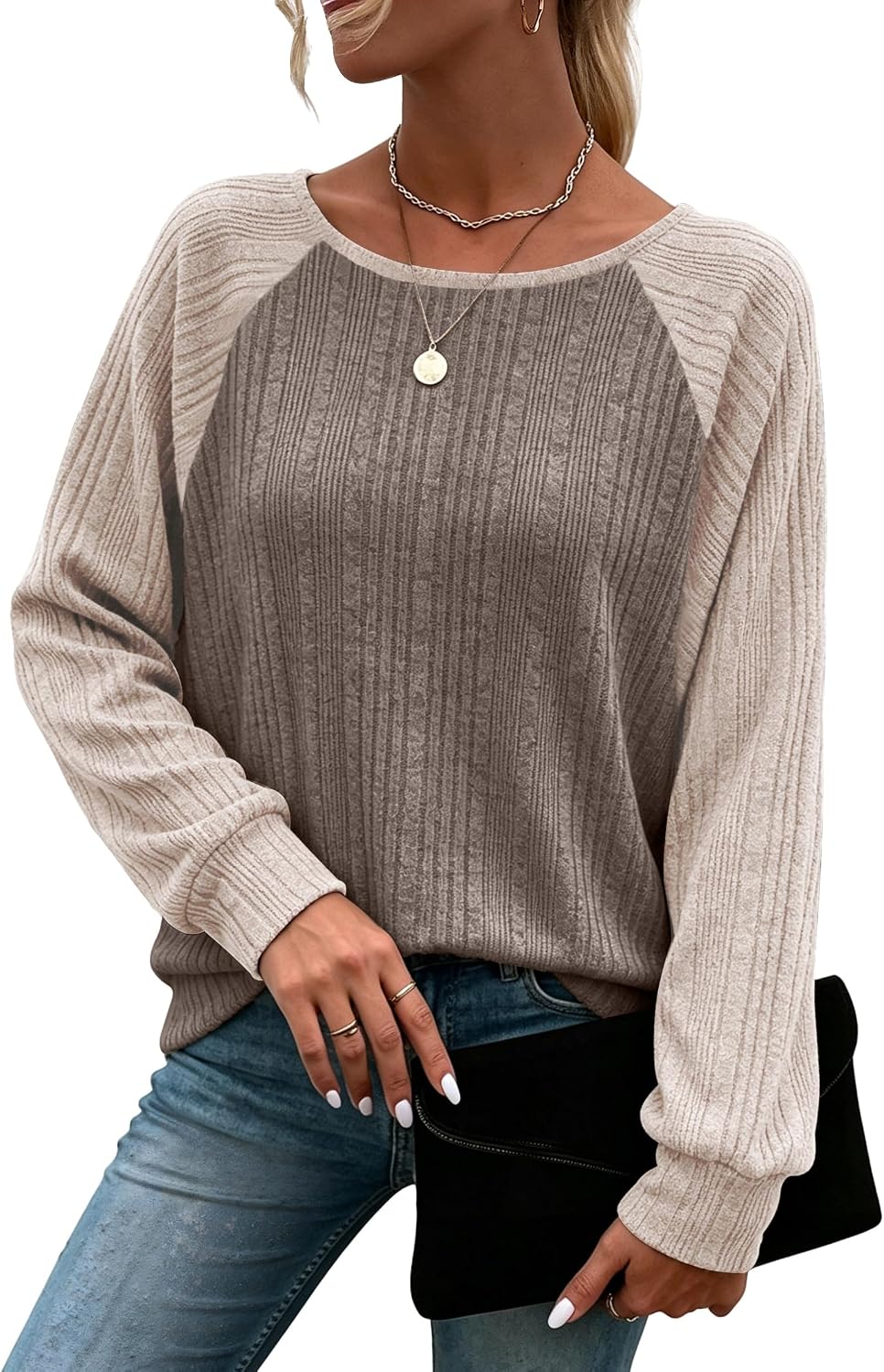 Long Sleeve Shirts for Women Tunic Tops Pullover Sweaters
