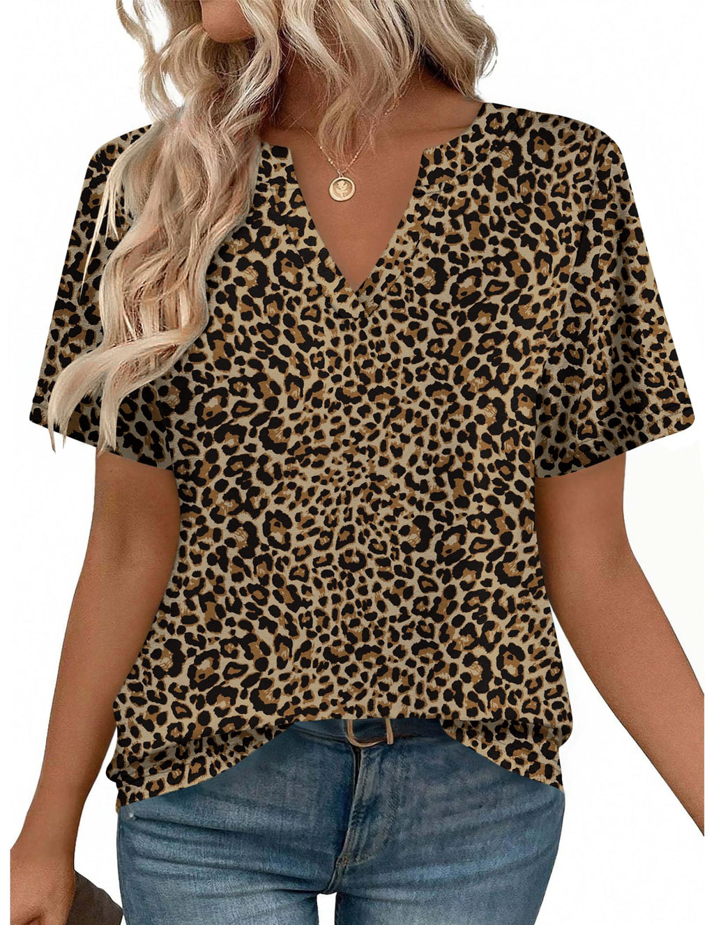 Zeagoo Womens Tops Short Sleeve V Neck Tee Shirts Cute Dressy Casual