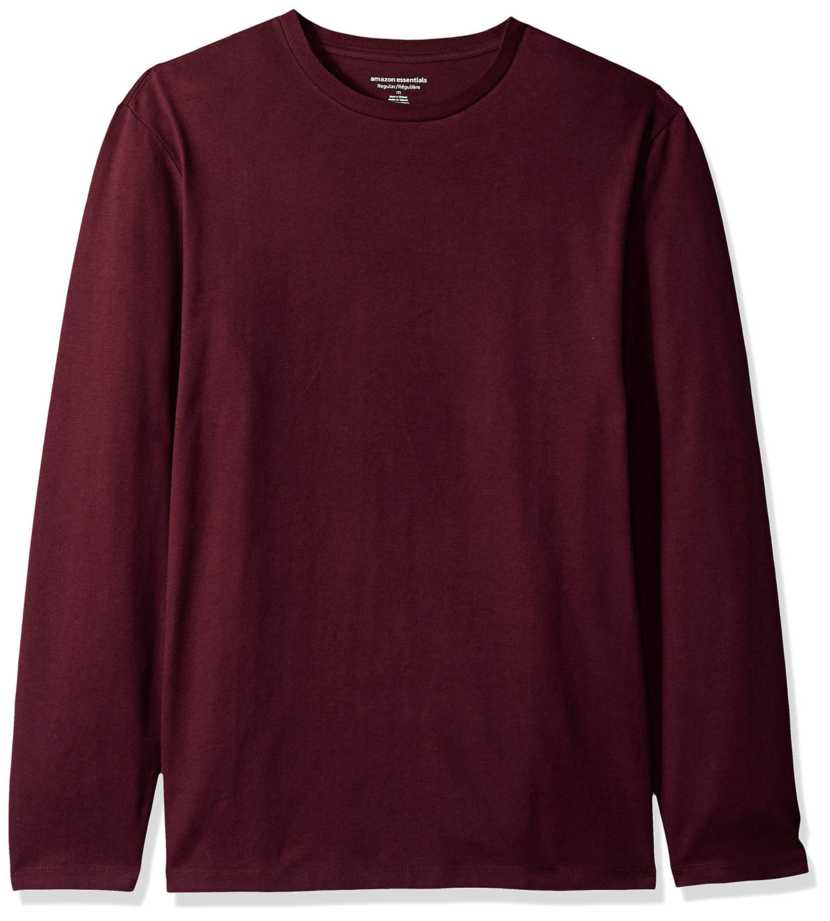 Amazon Essentials Men's Regular-Fit Crewneck Long-Sleeve T-Shirt, Casual Cotton Jersey